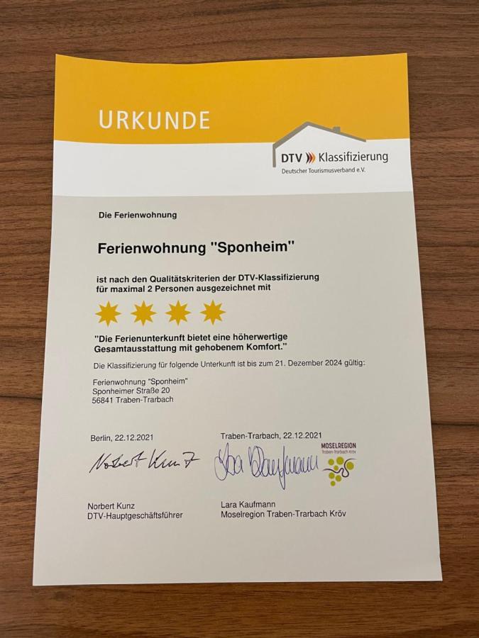 Ferienwohnung Sponheim Traben-Trarbach Esterno foto